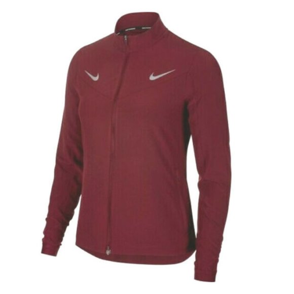 Nike Women's Flex Burgundy Reflective Running Jacket - Picture 2 of 10